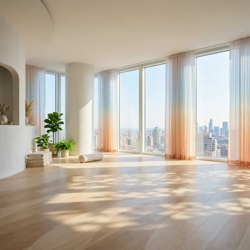 Studio KAJi ― 波を描く木の床が広がるスタジオ全景